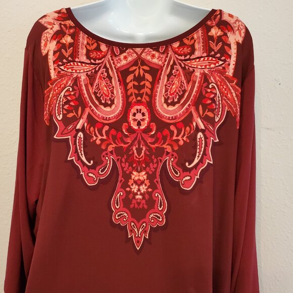 JM Collection Women's Long Knit Top Scoop Neck 3/4 Sleeve Size XXL. - Picture 6 of 11